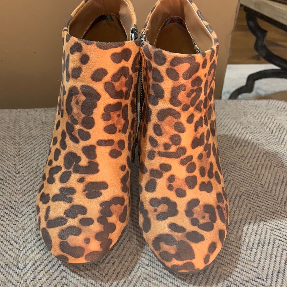 cheetah print booties